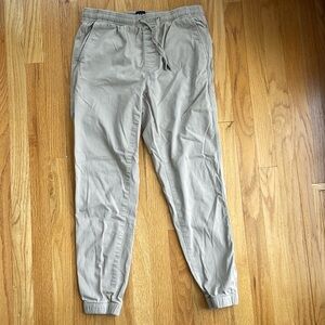 GAP Men Khaki Tan Stretch Cotton Jogger Pants Small